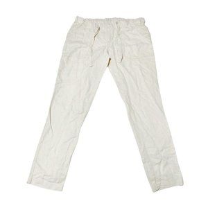 Columbia XS 27 L Linen Cropped Blend Pants Elastic